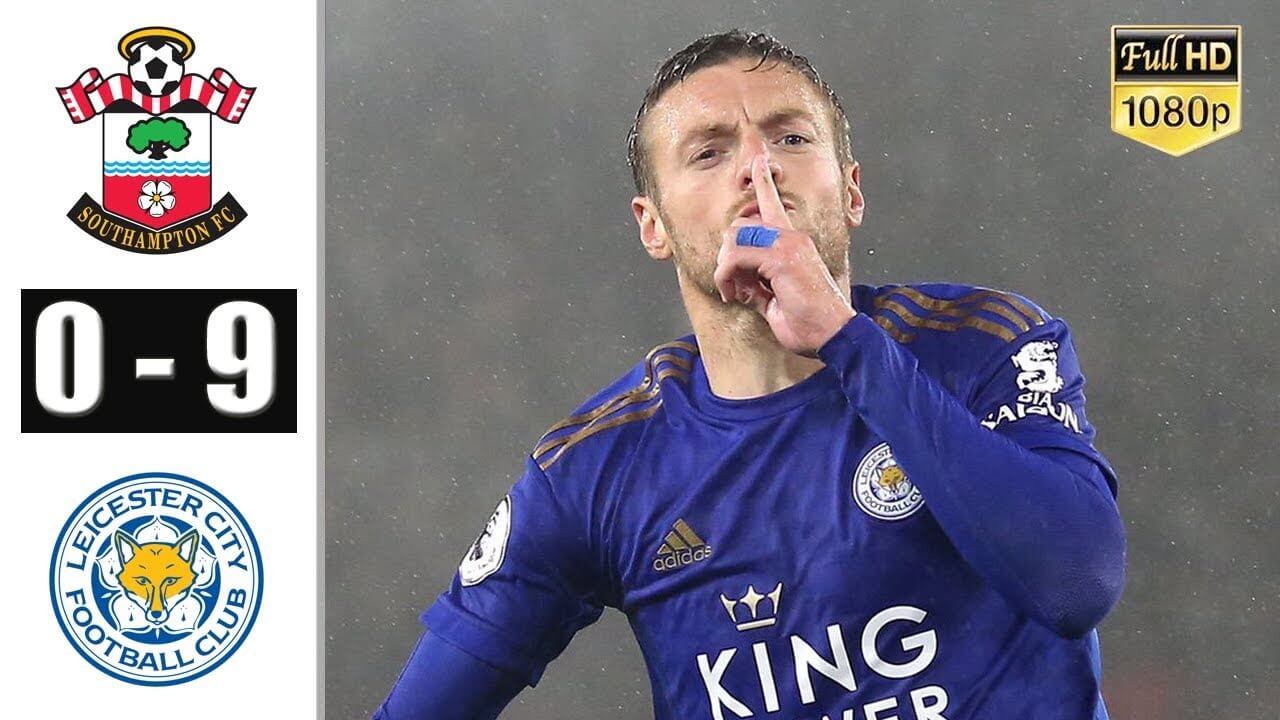 Southampton 0-9 Leicester City