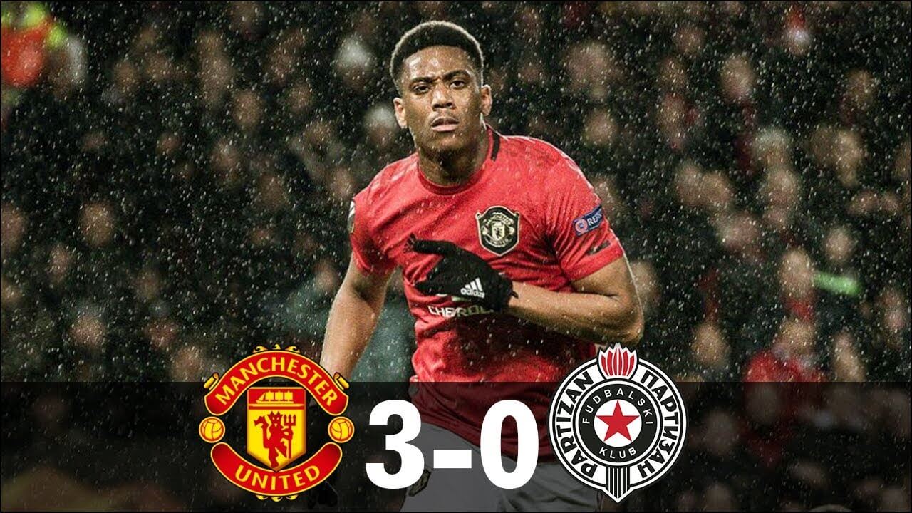 manchester united 3-0 partizan beograd highlights