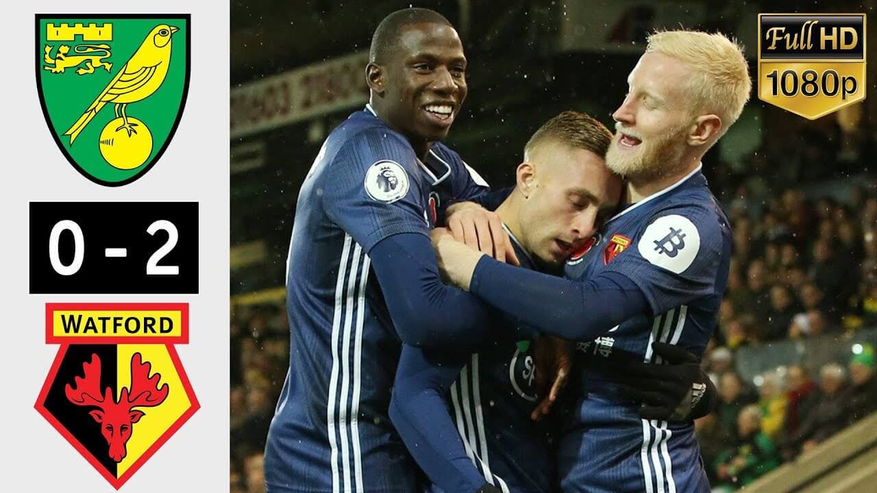 norwich city 0-2 watford highlights