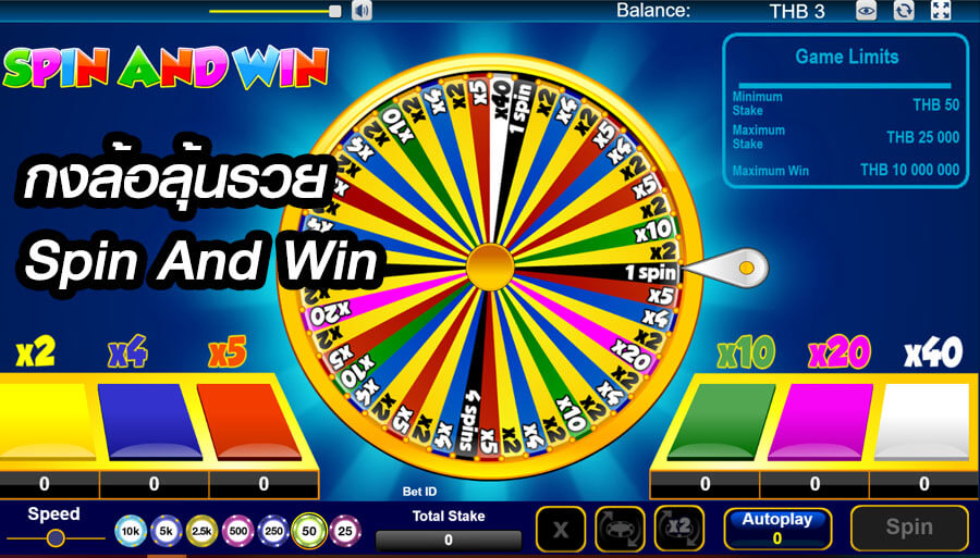 วงล้อ SPIN AND WIN พนันล้อหมุนสโบเบท เล่นง่าย ได้รางวัลทุกช่อง