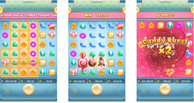 รีวิวเกมสล็อตขนมหวาน CANDY BURST